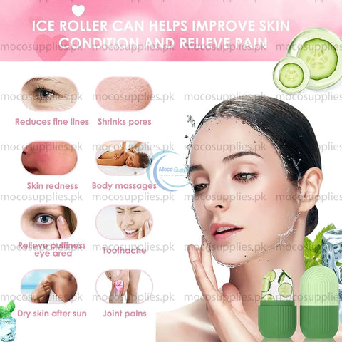 Beauty Ice Roller for Face & Eyes – Reusable Facial Massager
