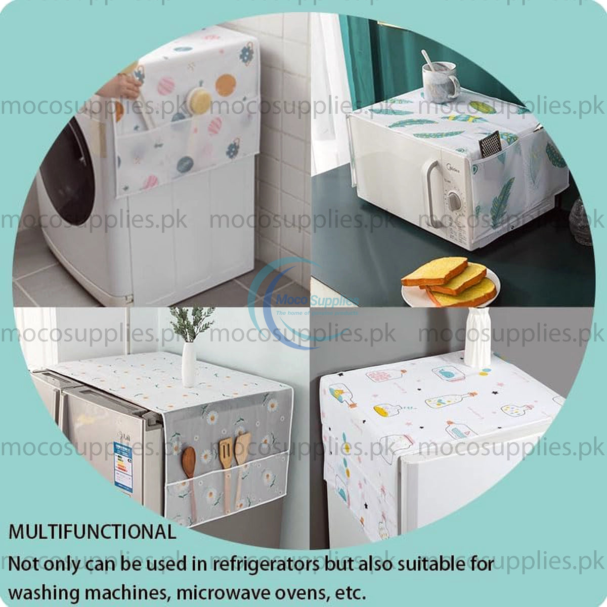 Fridge Cover Sheet 130cm x 55cm – Multi-Color, Dustproof Protective Mat
