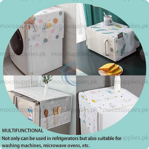 Fridge Cover Sheet 130cm x 55cm – Multi-Color, Dustproof Protective Mat