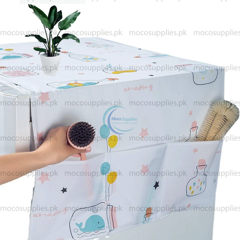 Fridge Cover Sheet 130cm x 55cm – Multi-Color, Dustproof Protective Mat