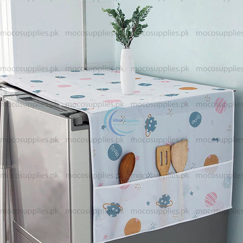 Fridge Cover Sheet 130cm x 55cm – Multi-Color, Dustproof Protective Mat