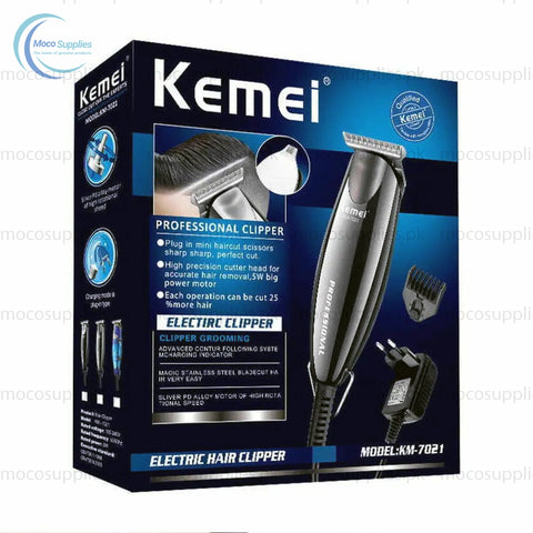 Kemei KM-7021 4-in-1 Electric Hair Clipper & Trimmer for Men – Shaving, Engraving & Hair Removal