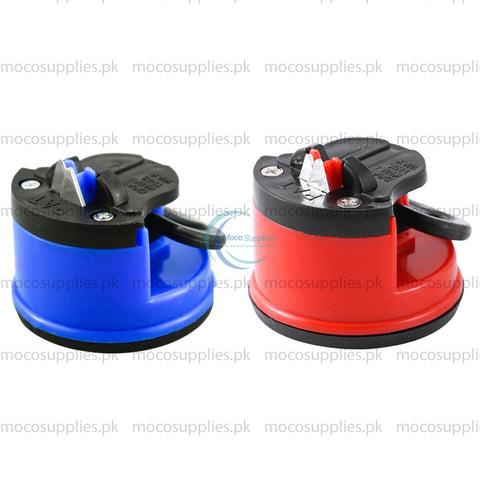 Knife Sharpener with Suction Cup Base – Manual & Durable Tool