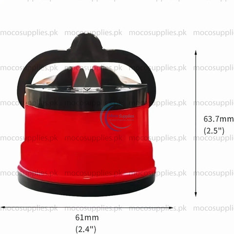 Knife Sharpener with Suction Cup Base – Manual & Durable Tool