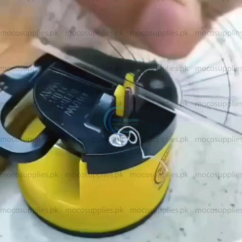 Knife Sharpener with Suction Cup Base – Manual & Durable Tool