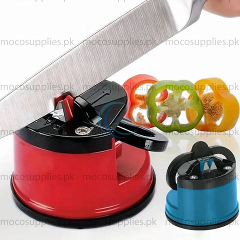 Knife Sharpener with Suction Cup Base – Manual & Durable Tool