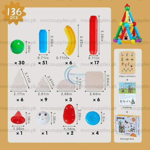 Magnetic Bar Blocks – Educational STEM Building Toy for Kids