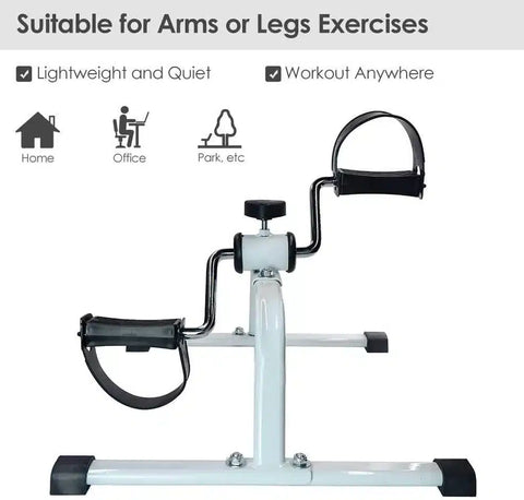 Mini Pedal Exerciser – Compact Arm & Leg Bike with Adjustable Resistance