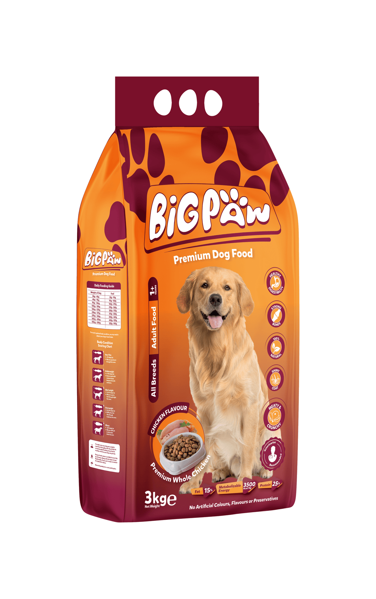 Big Paw Adult Dog Food – 100% Natural, Omega-Rich, 3kg