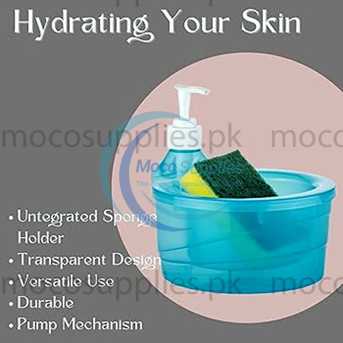 2-in-1 Dish Soap Dispenser with Sponge Holder – 1000ml Capacity